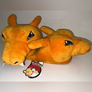 NWT Pokemon Charizard Plush Slippers 10